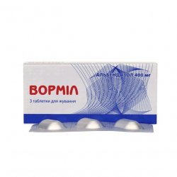 Вормил (аналог Альдазол, Альбендазол) жевательные таблетки 400 мг N3 в Бугульме и области фото