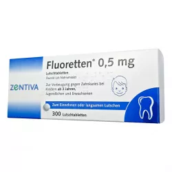 Фторид натрия Fluoretten 1.1 мг (0.5 мг чистого иона фторида) таб. №300!